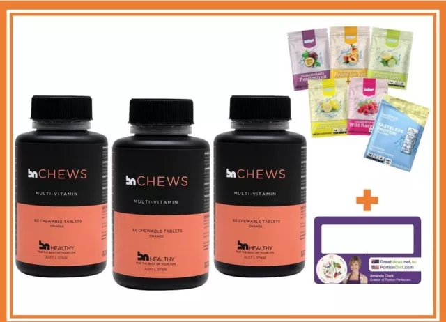 BN Multi-Vitamins Chewable for Bariatrics, 3 Pack, FREE Protein Water Samples
