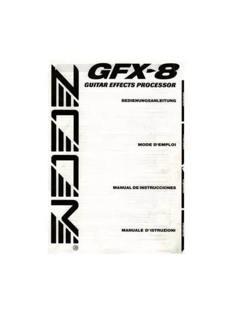 Zoom Gfx-8 Manuale In Italiano - Inglese - Italiano- Tedesco - Francese con CD