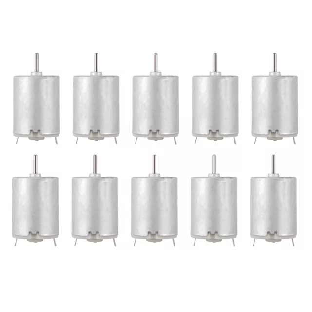 10X 8000 RPM 9V 68MA  Drehmoment Magnetisch Zylindrische  DC Motor Silber P2Z9