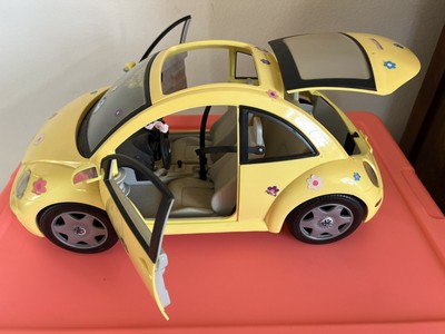VTG MATTEL BARBIE VW Volkswagen Beetle Bug Car 2000, Yellow, with