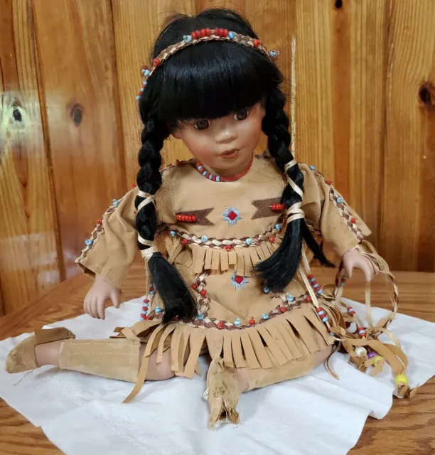 Porcelain American Princess Doll "Winema", 10"