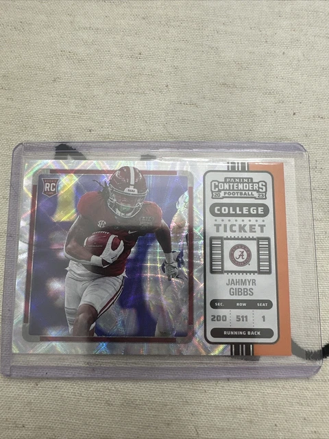Jahmyr Gibbs 2023 Chronicles Draft Picks Contenders College Ticket RC Orange SP