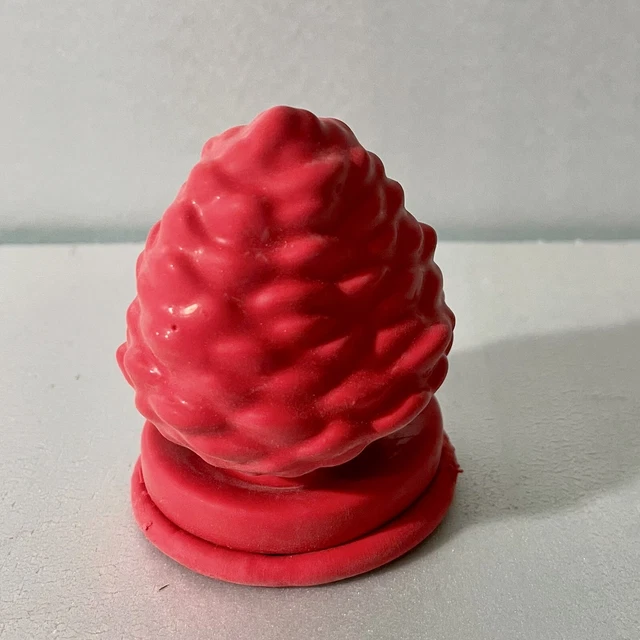 Estatua de látex de molde de concreto cono de pino de 3,5"" molde de velas de Navidad cera