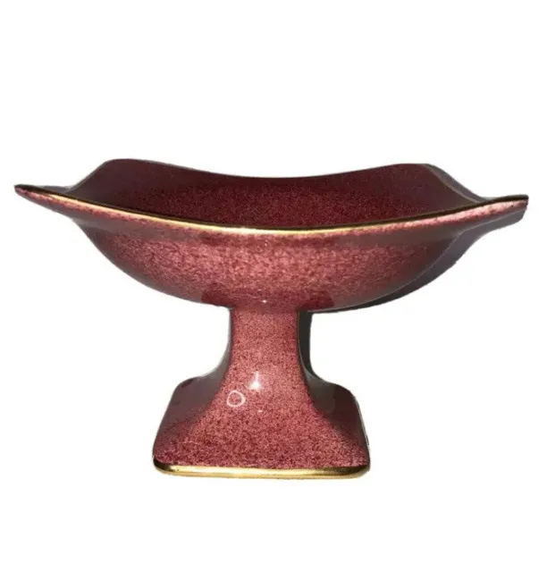VTG Royal Winton Grimwades Compote Candy Nut Dish Bowl Pink Mottled Pedestal