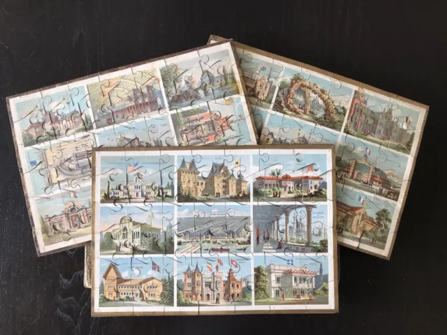 Puzzle vintage de l’Expo Universelle de 1878 au 19ème Siècle (no carte Vidal)