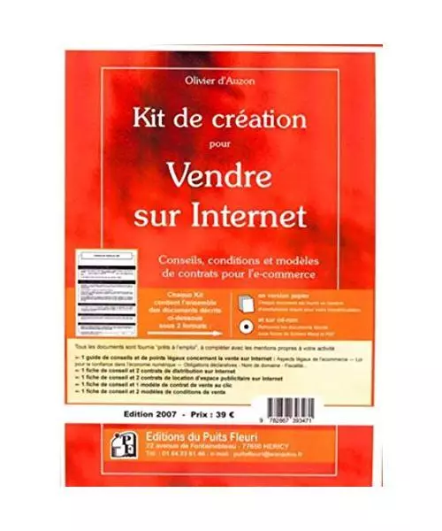 Kit de création pour vendre sur Internet (1Cédérom): CONSEILS, CONDITIONS ET