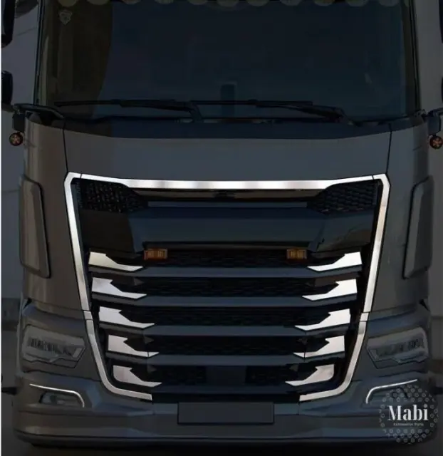 Stainless Steel Front Grille Frame, Louvre Corners and Fog Frames for DAF XF 106