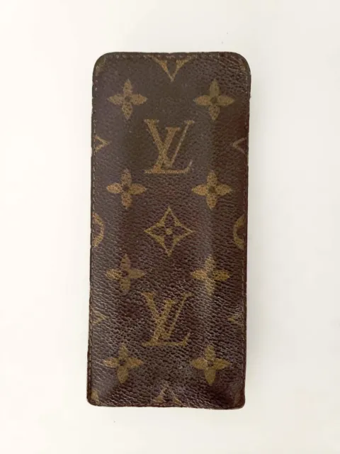 Authentic Louis Vuitton Monogram Etui Lunettes Simple Glasses Case M62962