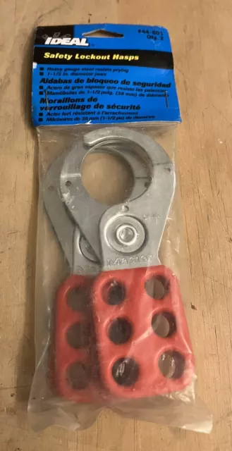SAFETY LOCKOUT HASP, 1-1/2" DIAMETER JAW, RED (2-PACK) Ideal Industries