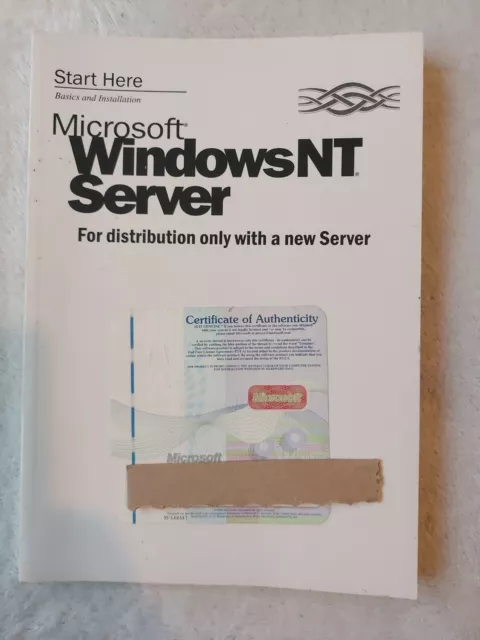 Genuine Windows NT Server - Certificate of Authenticity - Manual