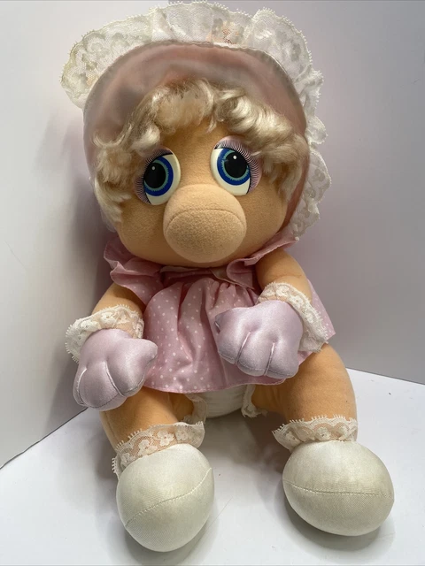VTG Hasbro Softies Henson Muppet Babies Baby Miss Piggy Doll Plush 1985 11”