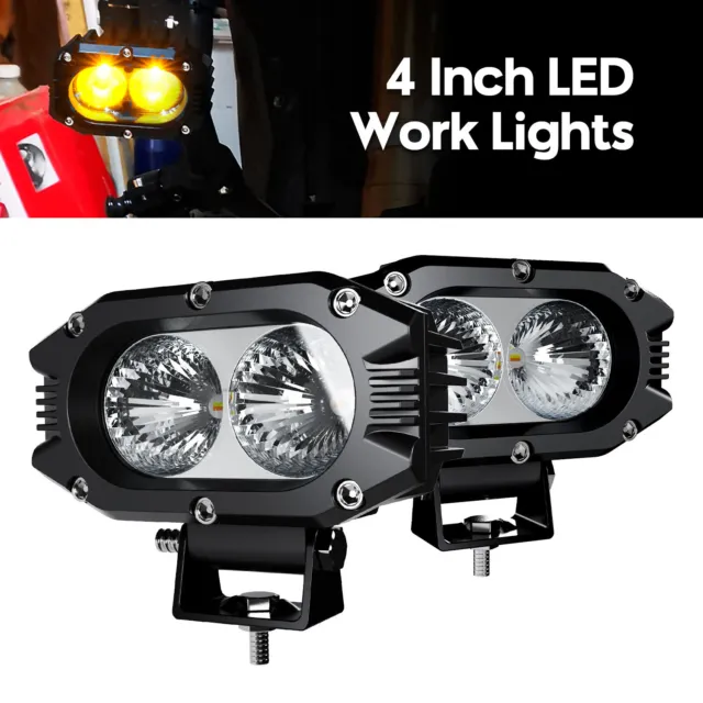 2PCS 4inch Big Eye LED Work Light Spot Pods Fog Driving Lamp Offroad For Truck
