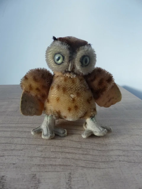 Ancien Ours En Toile 1900-1920 - Articulé, Yeux En Verre, Hauteur 50cm - Collection
