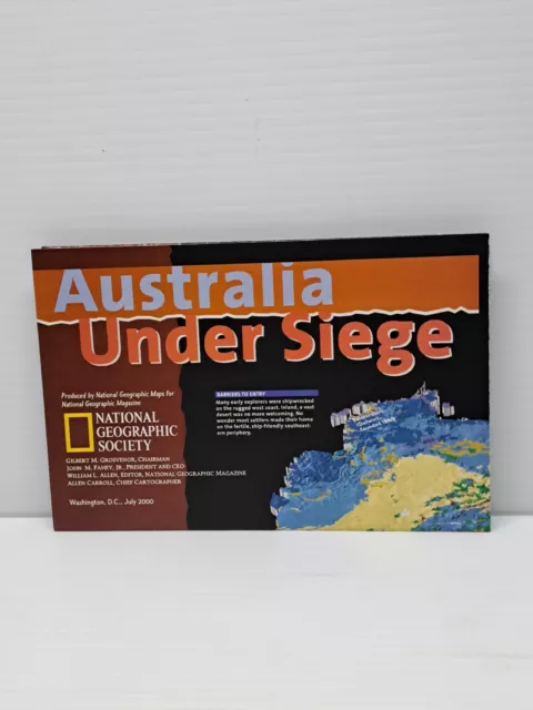 National Geographic Map July 2000 AUSTRALIA UNDER SIEGE