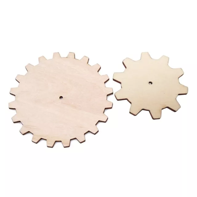 10Pcs Unfinished Blank Gear Slices Puzzle Hand Drawn DIY Crafts