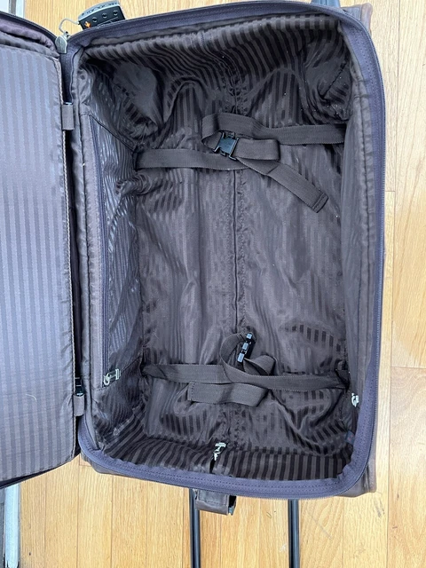 Tumi Alpha Brown Nappa Leather Two Wheeled 20" Carryon Luggage 9265Bn3 4