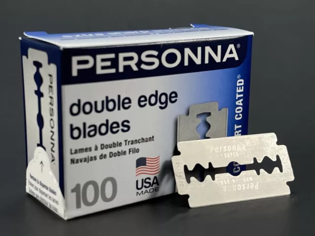 PERSONNA Double Edge Razor Blades in White Wrapper 100 count