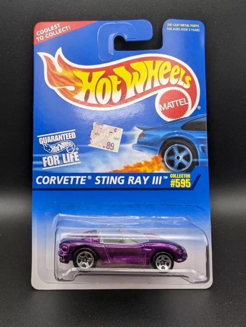 Hot Wheels #595 Chevy Corvette Sting Ray III Auto Druckguss Vintage Release 1996