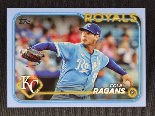 Cole Ragans 2024 Topps Series 1 Father's Day Blue 10/50 #95 ROYALS