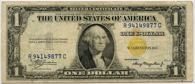 1935 A $1 One Dollar WWII North Africa Silver Certificate Fine FR#2306