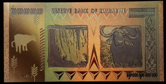 2008 100 Trillion Reserve Bank Of Zimbabwe Hyperinflation Note