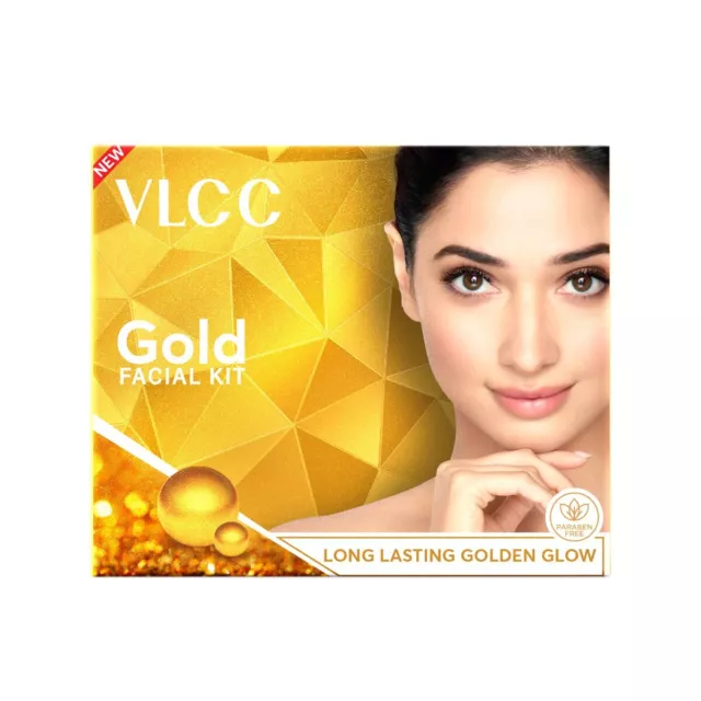 VLCC Gold Facial Kit, Bright & Glowing Skin - 60g free shipping