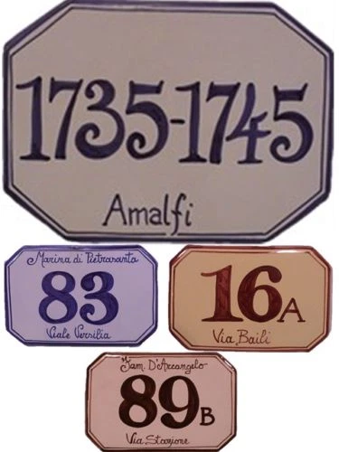 Targa Numero Civico Personalizzabile In Ceramica - Mattonella 15x15 O 20x20 Cm Con Nome, Made In Italy - Foto 6