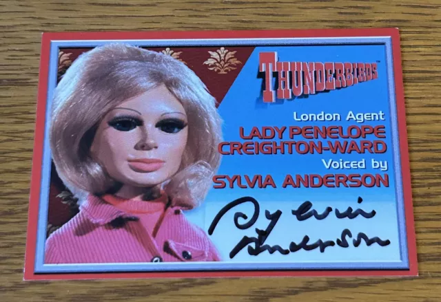 Sylvia Anderson Thunderbirds Lady Penelope Carlton Card Inc Auto Signed Card A2