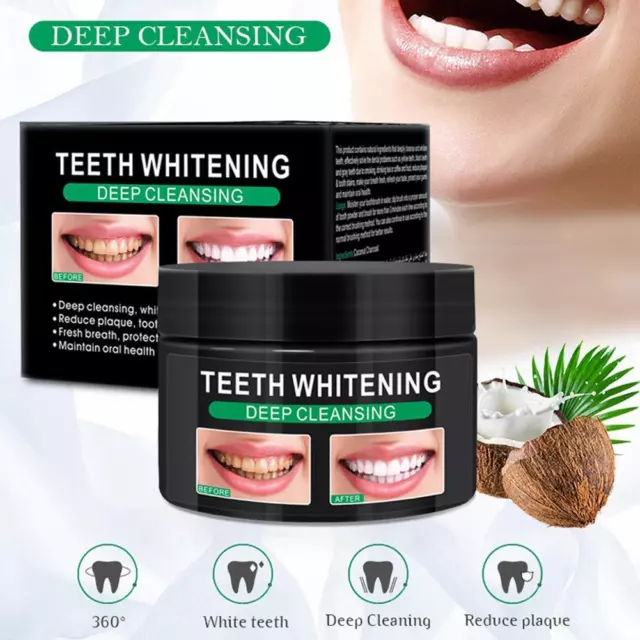 60 ml polvere sbiancante denti antracite nero NUOVO
