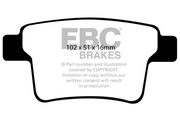 EBC Greenstuff Rear Brake Pads for Jaguar X-Type 2.0 TD (2004 > 09)