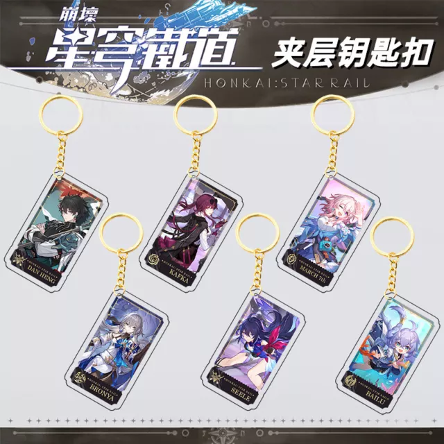 Anime Honkai Star Rail Dan Heng Kafka Blade Acrylic Keychain Keyring Pendant Toy