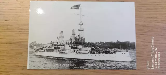 Foto Marineschiff Linienschiff Massachusetts Indiana Klasse ca. 14x9cm