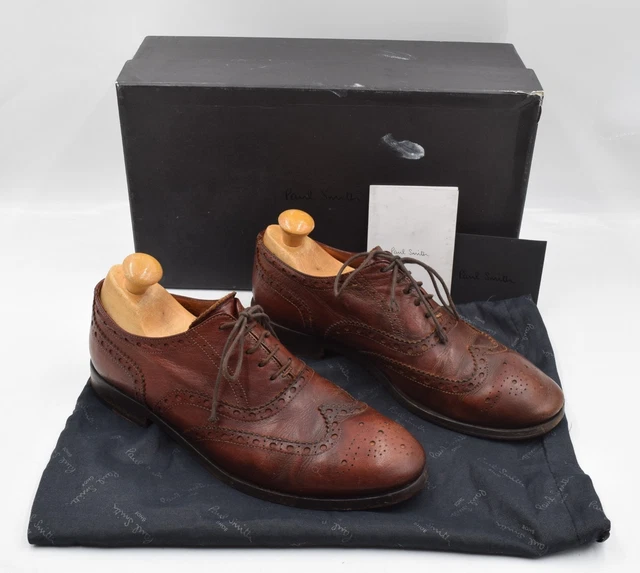 PAUL SMITH DIP Dyed Mens Brown Leather Brogue Shoes UK 7 EU  display picture 3