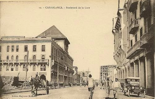 Cpa Maroc Casablanca Boulevard De La Gare