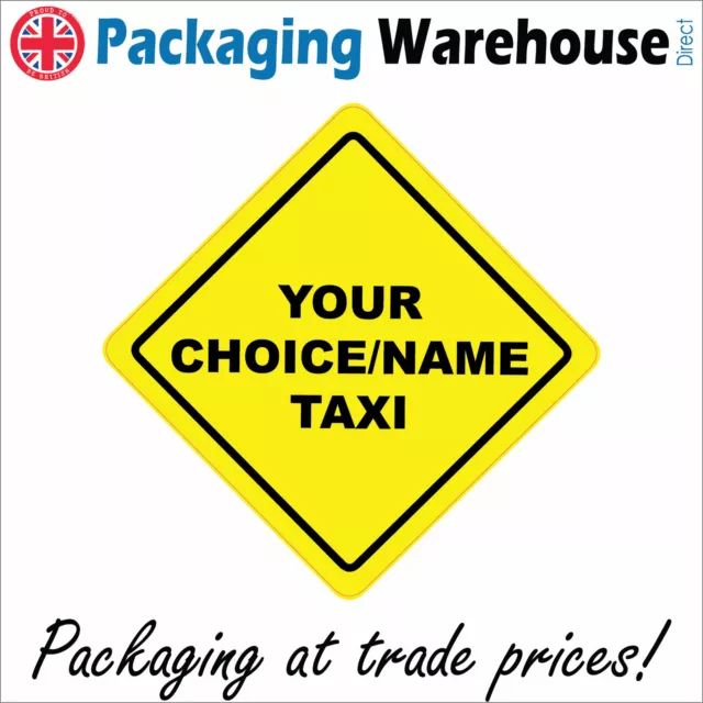 Hu378 Your Choice Name Taxi Sign Car Plaque Window Baby Child Personalise