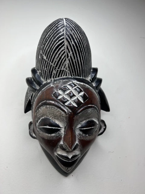 Punu Maiden Spirit Mask Mukudji  Gabon African 11" X 7.50"