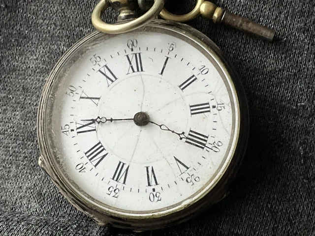 Montre gousset argent ancienne XIX è mécanique à clef - Collection