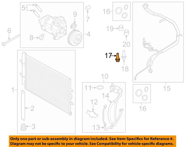 FORD OEM A/C AC & Tube Assembly Valve