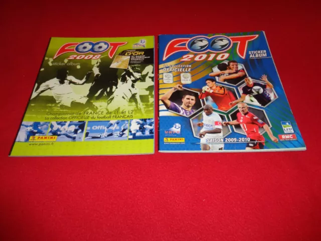 Lot De 2 Album Panini Vierge / Foot 2008 + Foot 2010