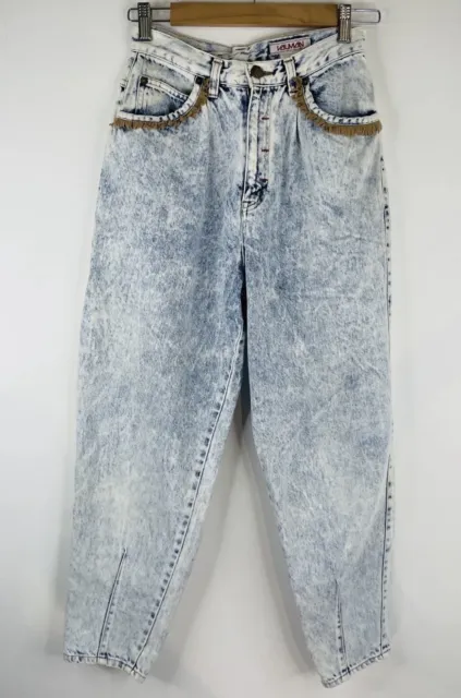 Valman Vintage Women’s Jeans High Waisted Baggy Size 8 Acid Wash Denim