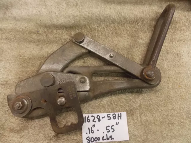 Klein Tools 1628-58H Grip Bare Wire Rope Cable .16" -.55" Puller 8000lb