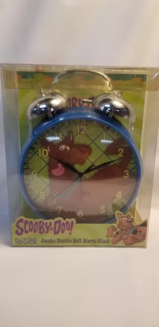 Scooby-Doo 2005 Jumbo Double Bell Alarm Clock Warner Bros Cartoon Network New