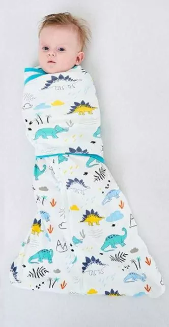 Baby Sleep Sack Cotton Blanket Swaddle Unisex Small 3-9 Months (Dino Print)