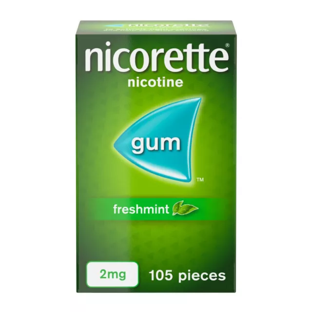 Nicorette Freshmint Gum 2mg 105 pieces