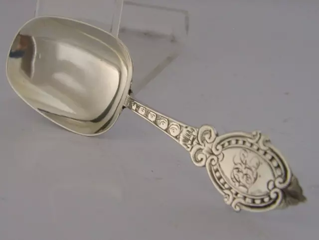 Pretty Victorian English Caddy Spoon Sterling Siver 1865 George Unite