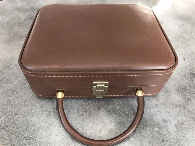 Petite Valise De Poupée Ancienne Ou Jouet Époque 1900 Avec Carte Chromo