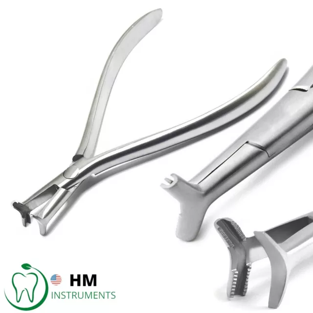 Dental Hammer Head Plier Serrated Tip Ortho NITI Cinch Back Wire Forming Pliers