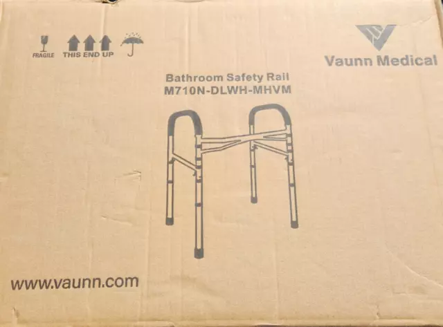 Vaunn Medical Handicap Bathroom Rise From Toilet Safety Frame Rail Up To 300 LB