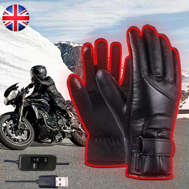 Electric Heated Gloves Cycling Bike Gloves Hand Warmer Heated Gloves Windproof