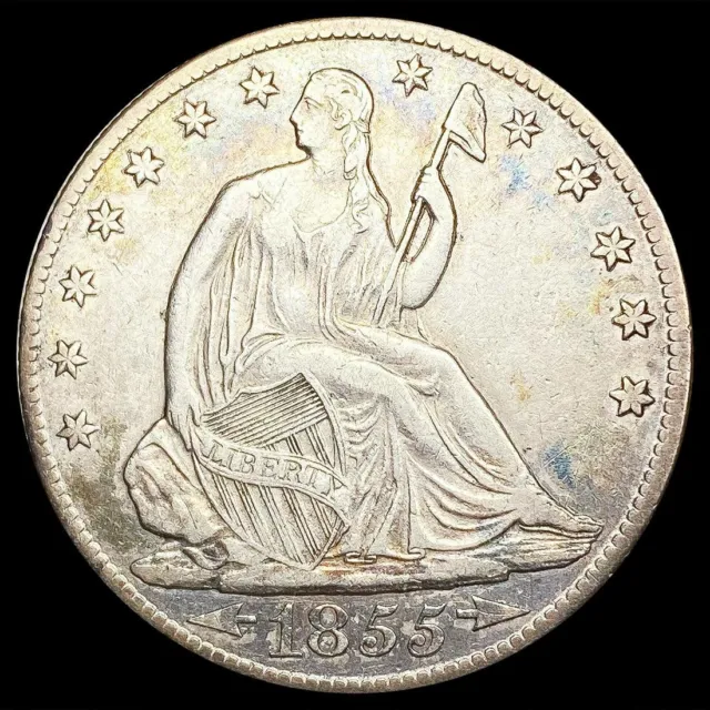 1855-O Arws Seated Liberty Half Dollar Coin UNCIRCULATED
